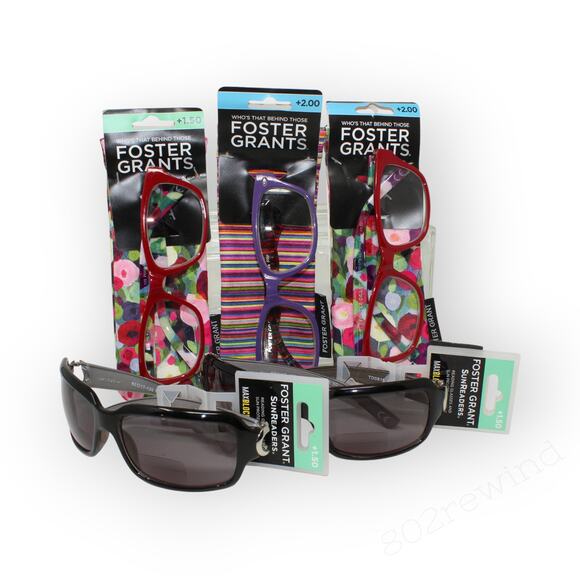 5 Pair FosterGrants Reading Glasses Sunglasses +1.50 +2.00 - Picture 3 of 7